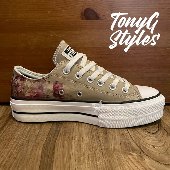 💐NEW💐 CUSTOM CONVERSE CHUCK TAYLOR PLATFORM LOW - Picture 9 of 16